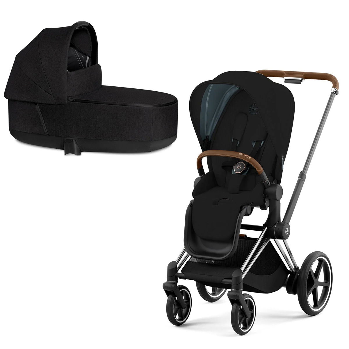 CYBEX e-Priam Kinderwagen Stardust Black Plus Gestell wählbar New Generation