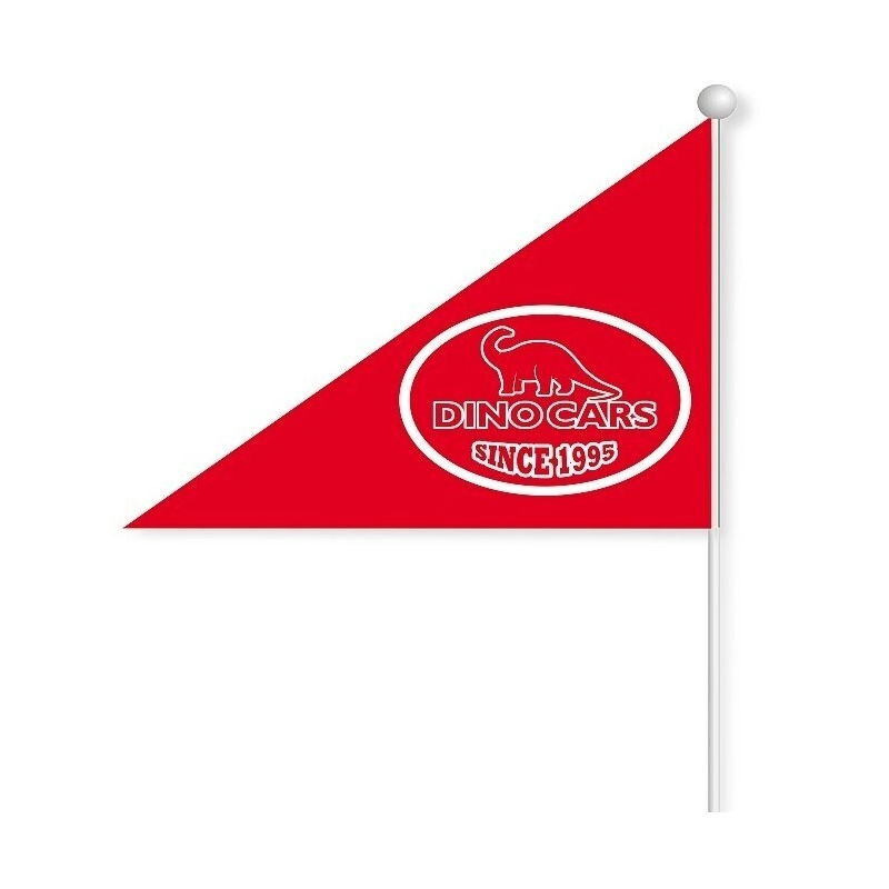 Dino-Cars Sicherheitsfahne mit Halterung