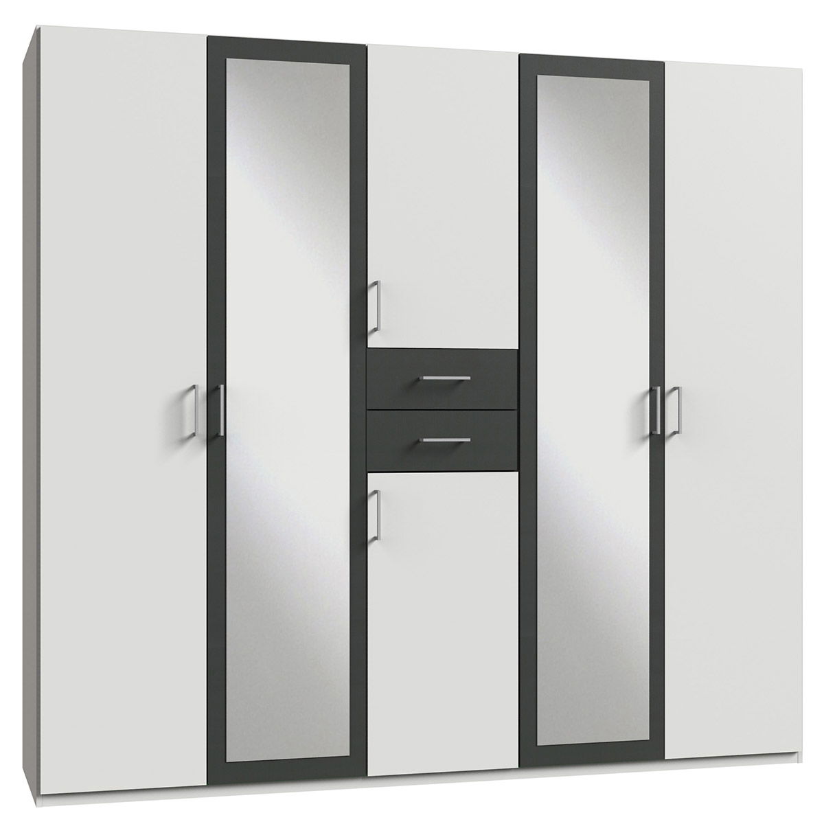 Wimex Diver Kleiderschrank 225 cm Weiß/Graphit