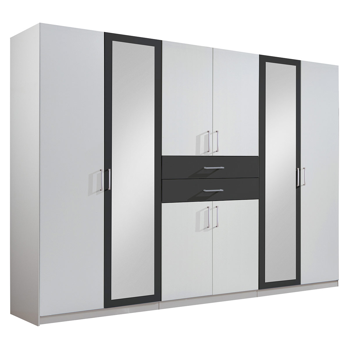Wimex Diver Kleiderschrank 270 cm Weiß/Graphit