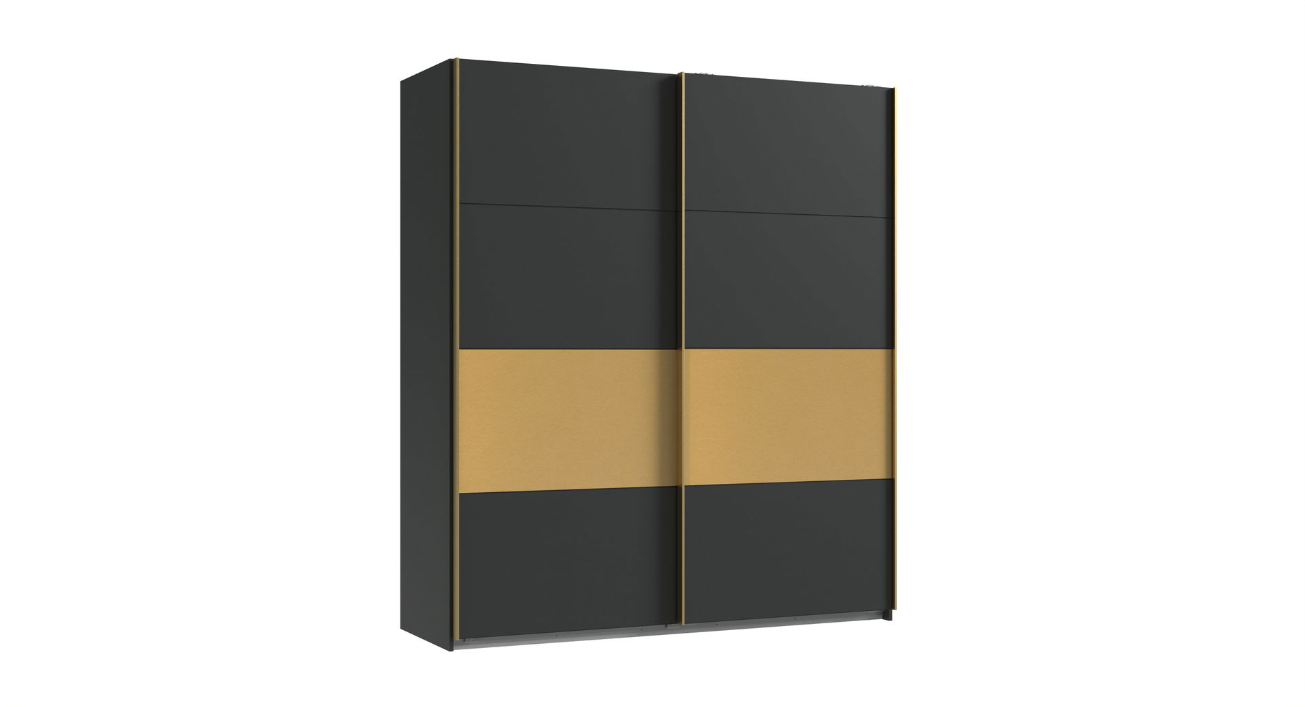 Wimex Dubai Schwebetürenschrank 180 cm Grafit/Gold matt