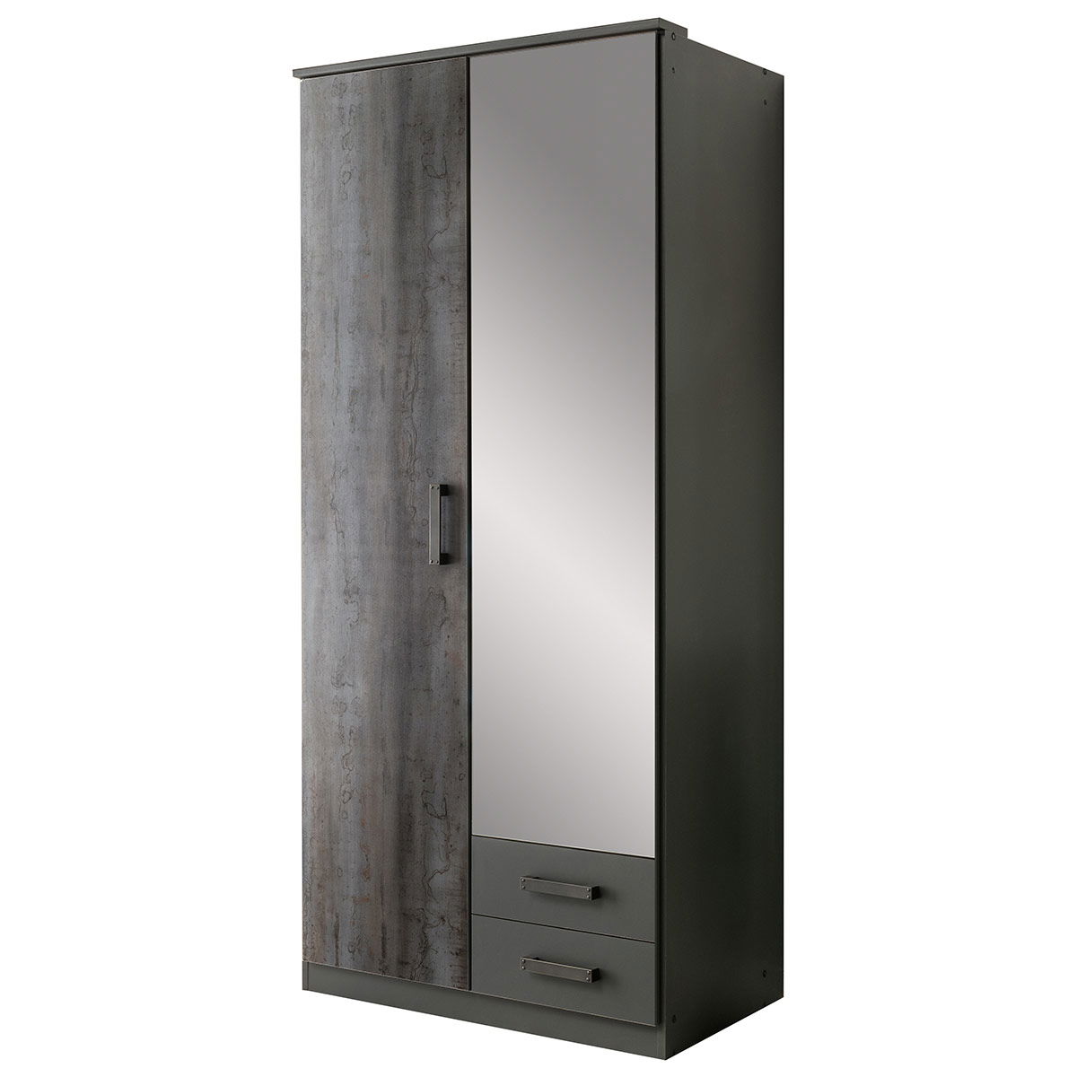 Wimex Duisburg Kleiderschrank 90 cm Graphit/digi-steel-Optik