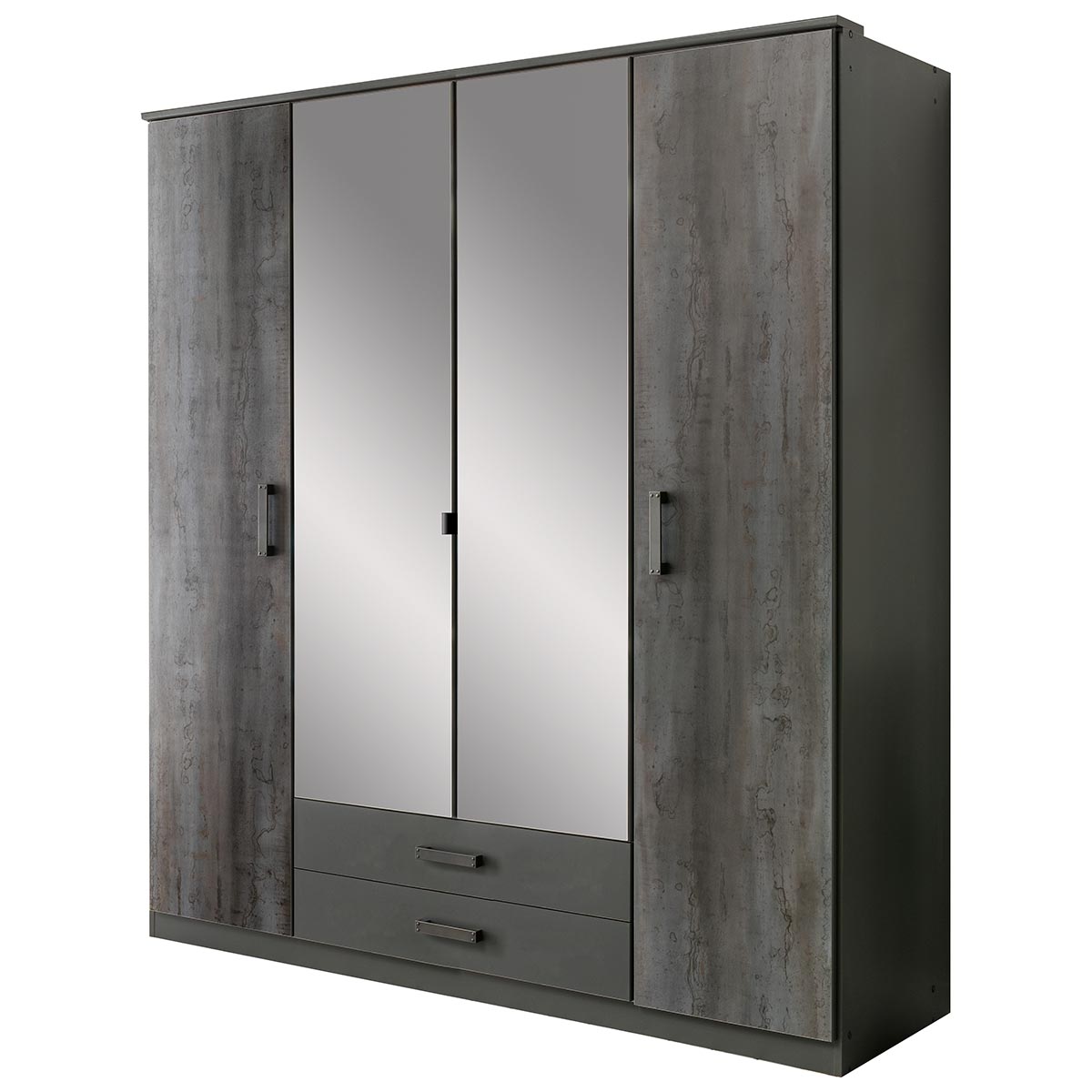 Wimex Duisburg Kleiderschrank 180 cm Graphit/digi-steel-Optik