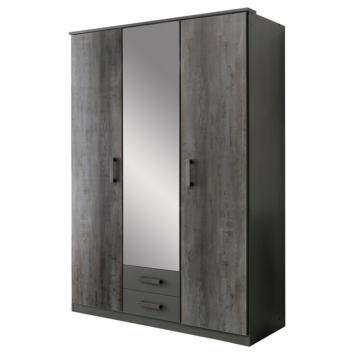 Wimex Duisburg Kleiderschrank 135 cm Graphit/digi-steel-Optik