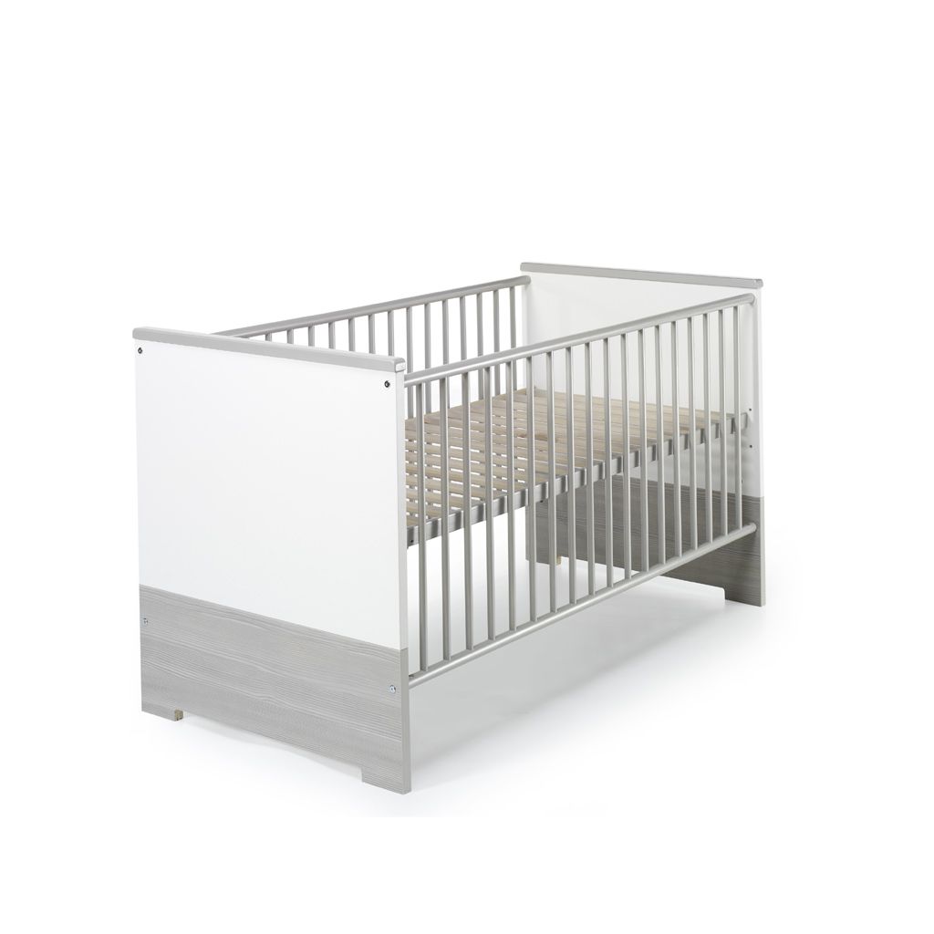 Schardt Eco Silber Kinderbett 70x140 cm Weiß/Pinie Silber