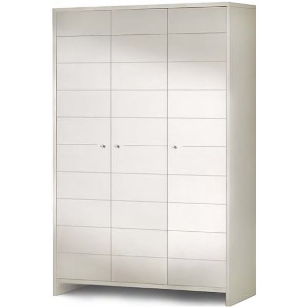 Schardt Eco Stripe Kleiderschrank 3 Türen Dekor Weiß/MDF Weiß