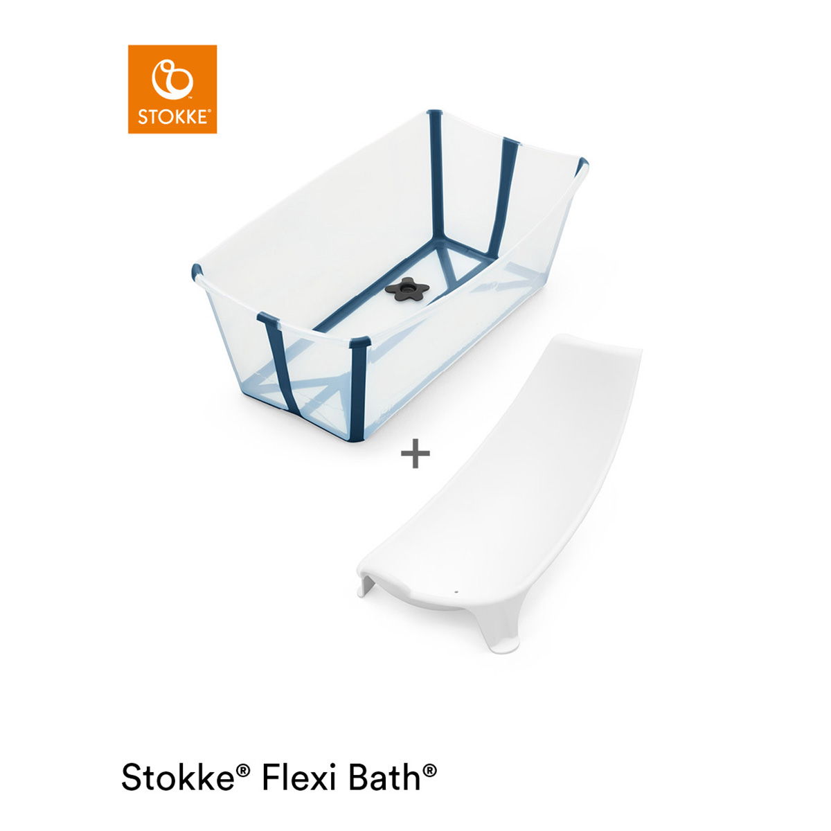 Stokke® Flexi Bath® Bundle Transparent Blue plus Newborn Support