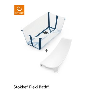Stokke® Flexi Bath® Bundle Transparent Blue plus Newborn Support