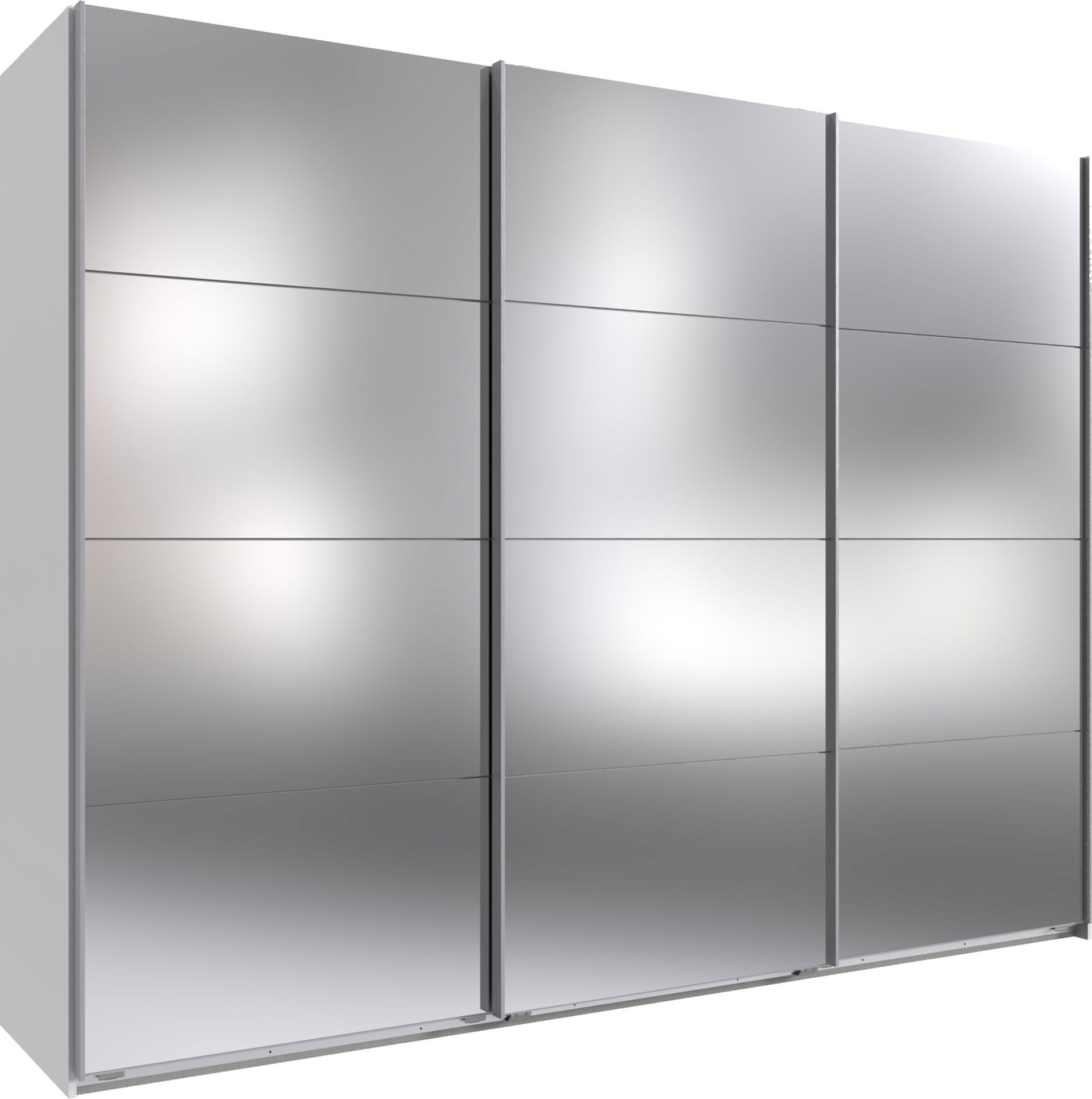 Wimex England Schwebetürenschrank 270x236 cm 3 Spiegel Weiß