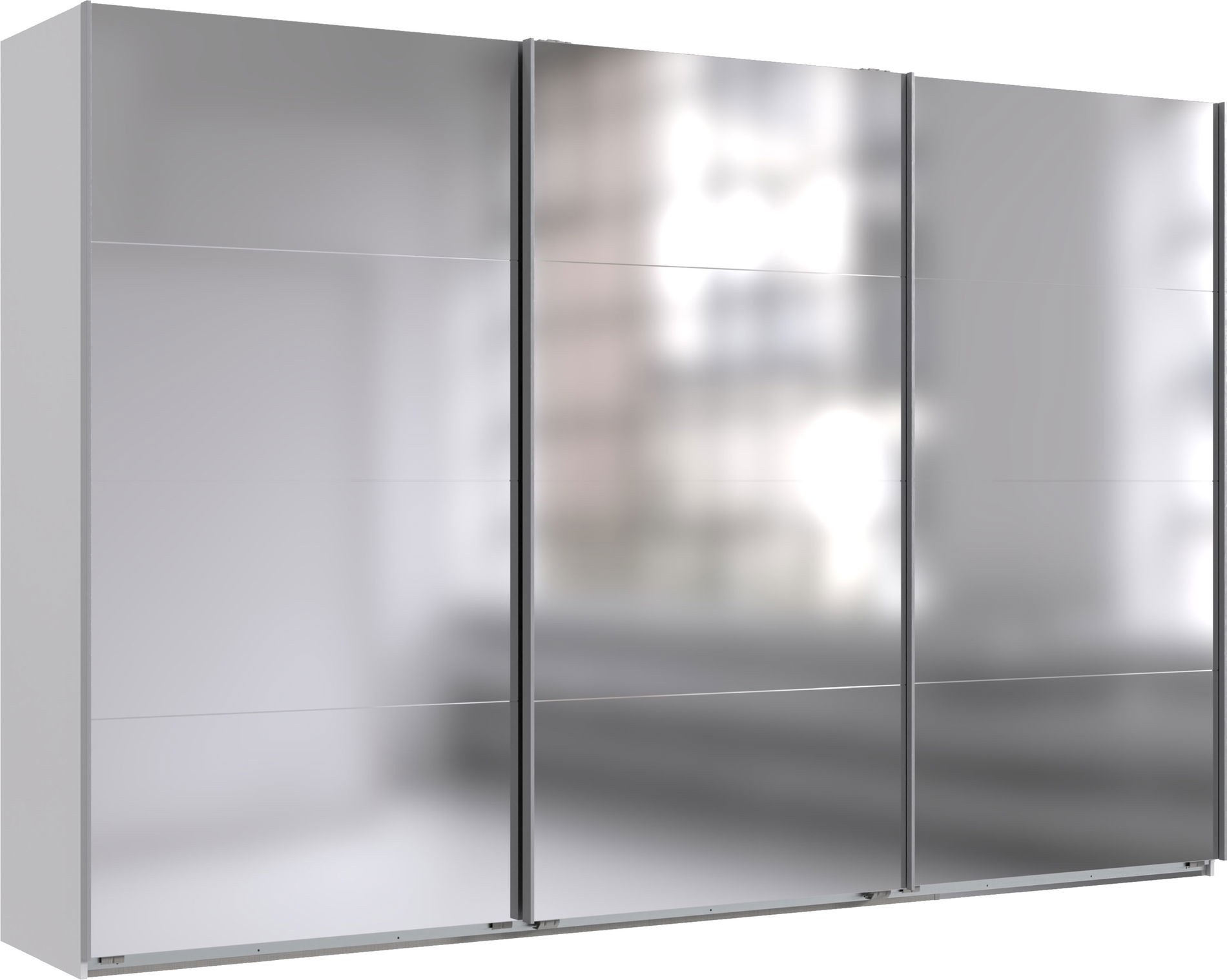 Wimex England Schwebetürenschrank 313x208 cm Weiß