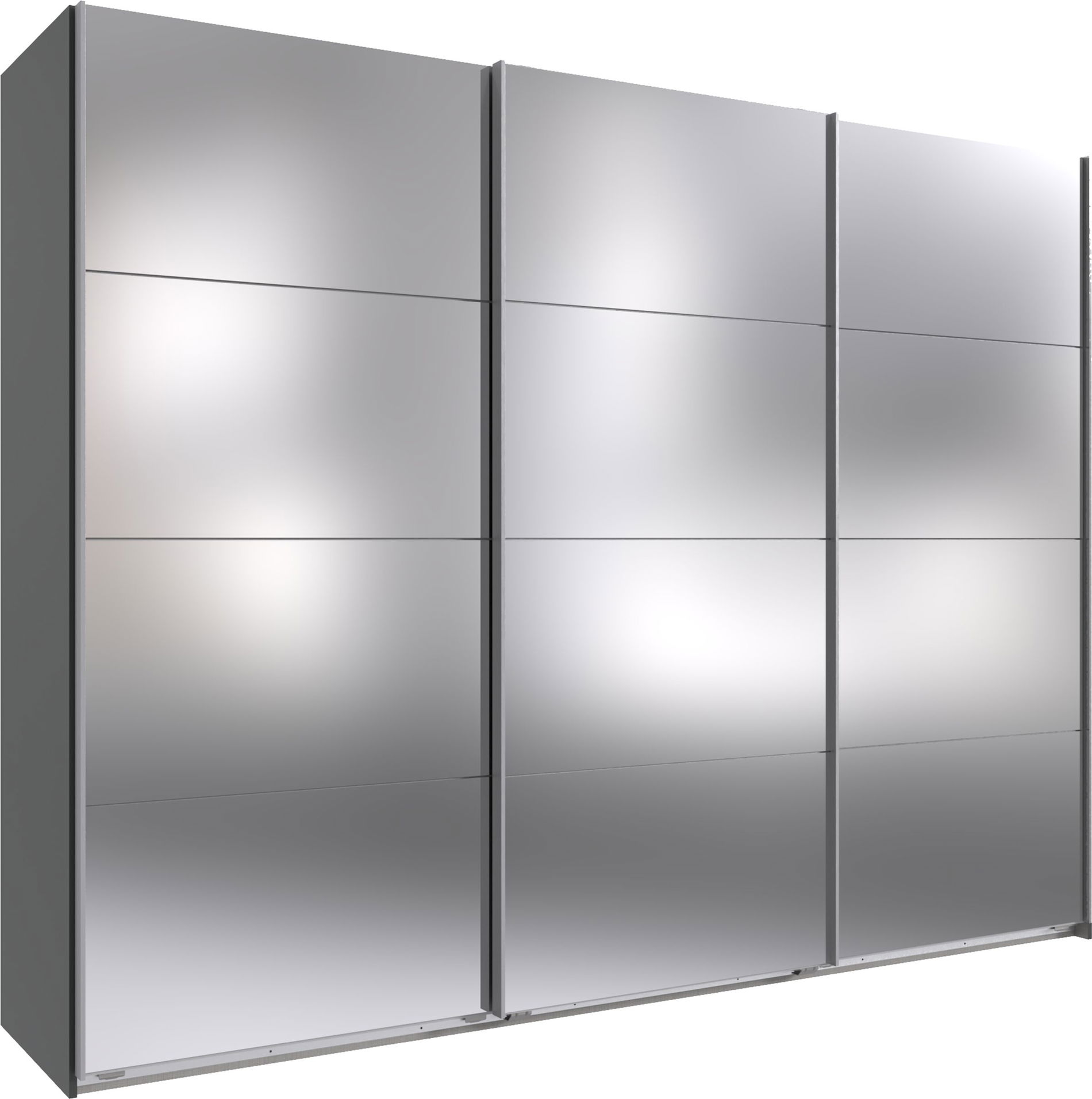 Wimex England Schwebetürenschrank 270x236 cm 3 Spiegel Grafit