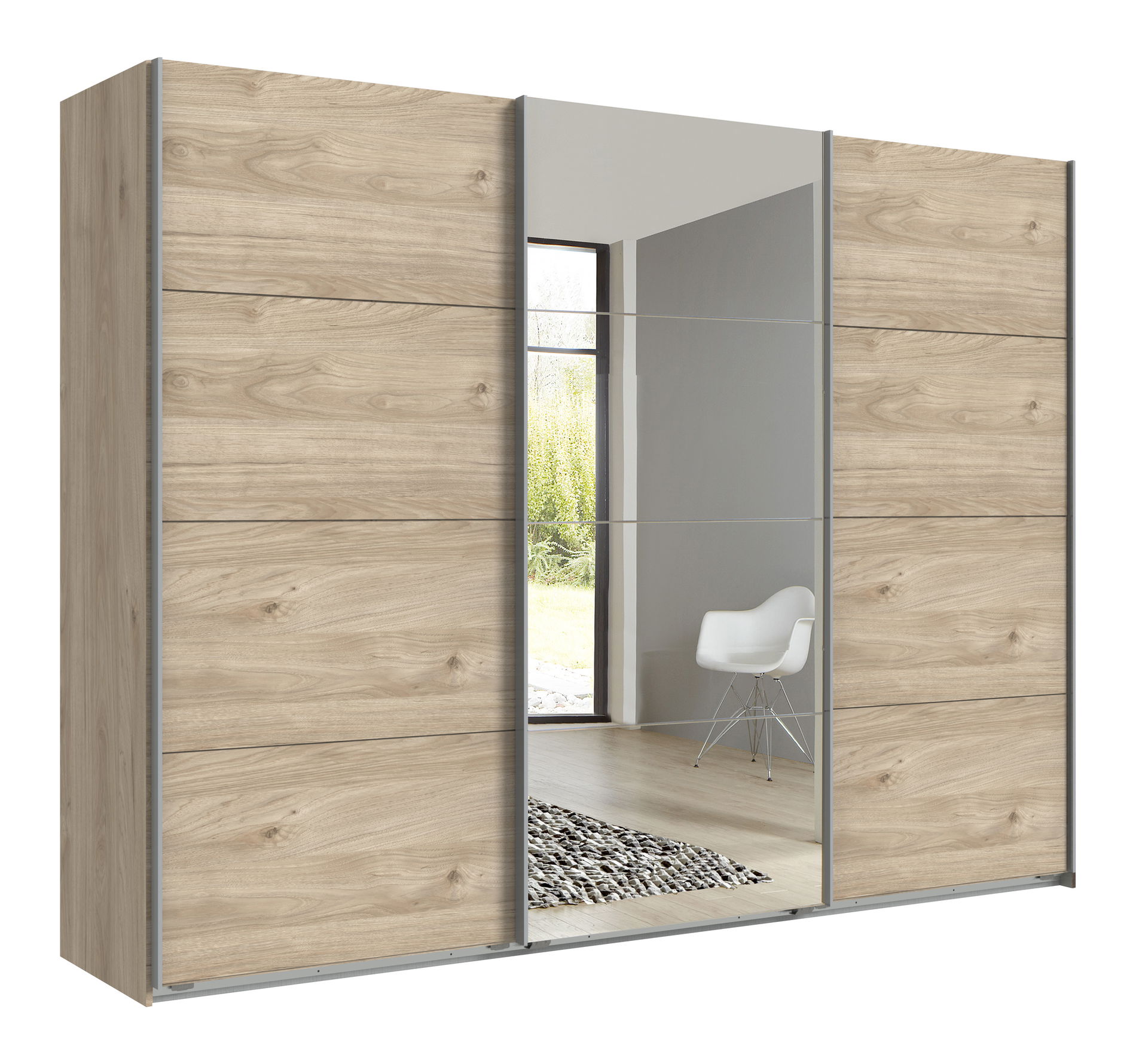 Wimex Ernie Schwebetürenschrank 270 cm Hickory-oak-Nachbildung