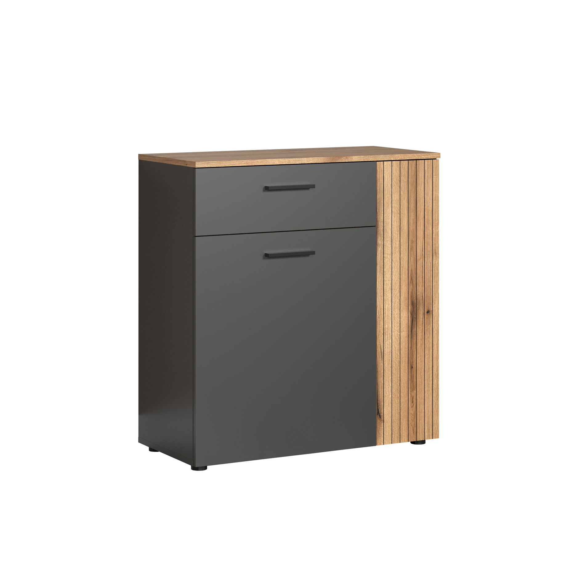 trendteam Esteban Kommode Anthrazit Melamin Coast Evoke Oak
