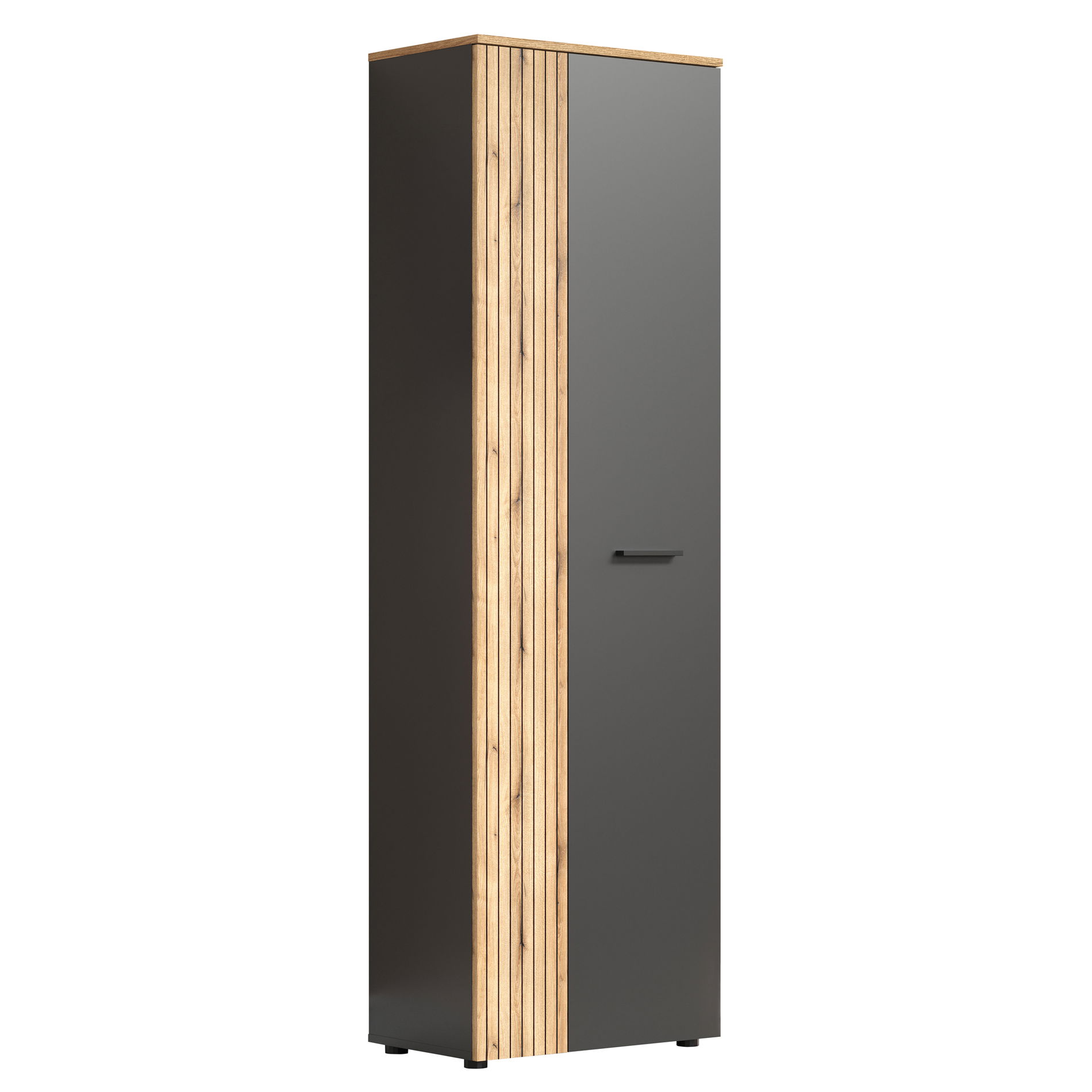 trendteam Esteban Garderobenschrank Anthrazit Melamin Coast Evoke Oak