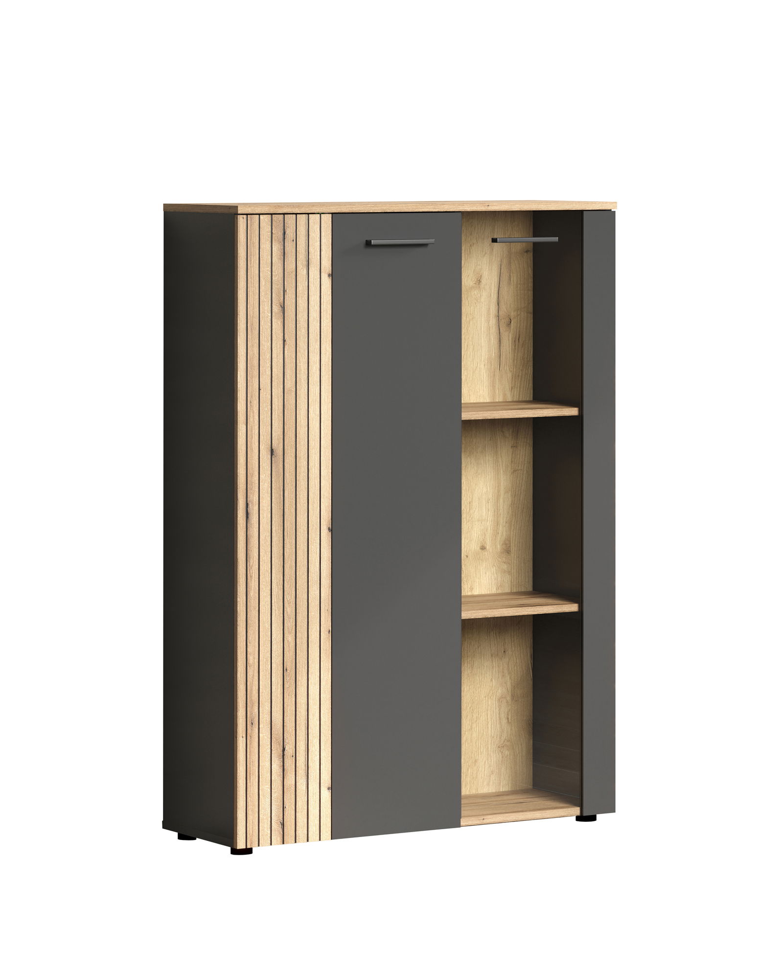 trendteam Esteban Highboard Anthrazit Melamin Coast Evoke Oak