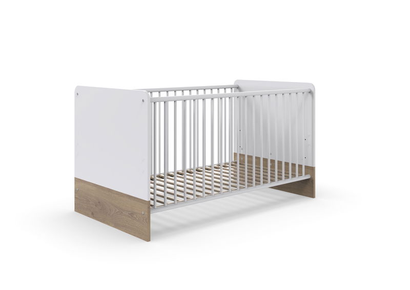 Wimex Fehmarn Babybett Weiss / Viking Oak Nachbildung Wimex Fehmarn Babybett Weiss / Viking Oak Nachbildung