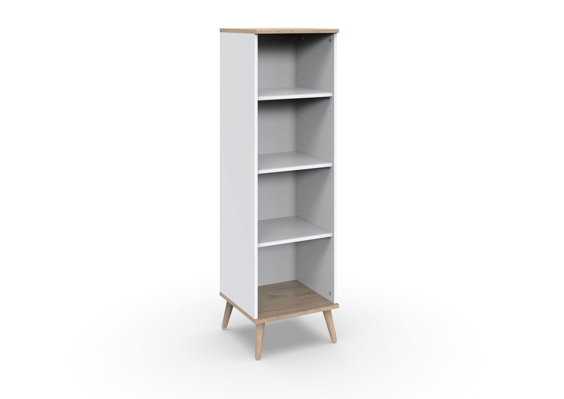 Wimex Fehmarn Regal 42CM Weiss / Viking Oak Nachbildung
