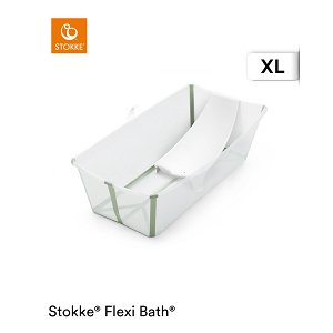 Stokke® Flexi Bath® X-Large Bundle Transparent Green plus Newborn Support