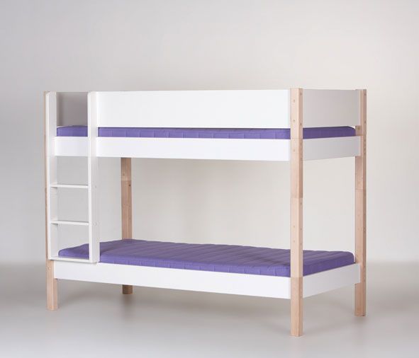 Manis-h Etagenbett FRIGG 90x200 cm Pfosten Buche Höhe 159 cm - 22 Farben wählbar