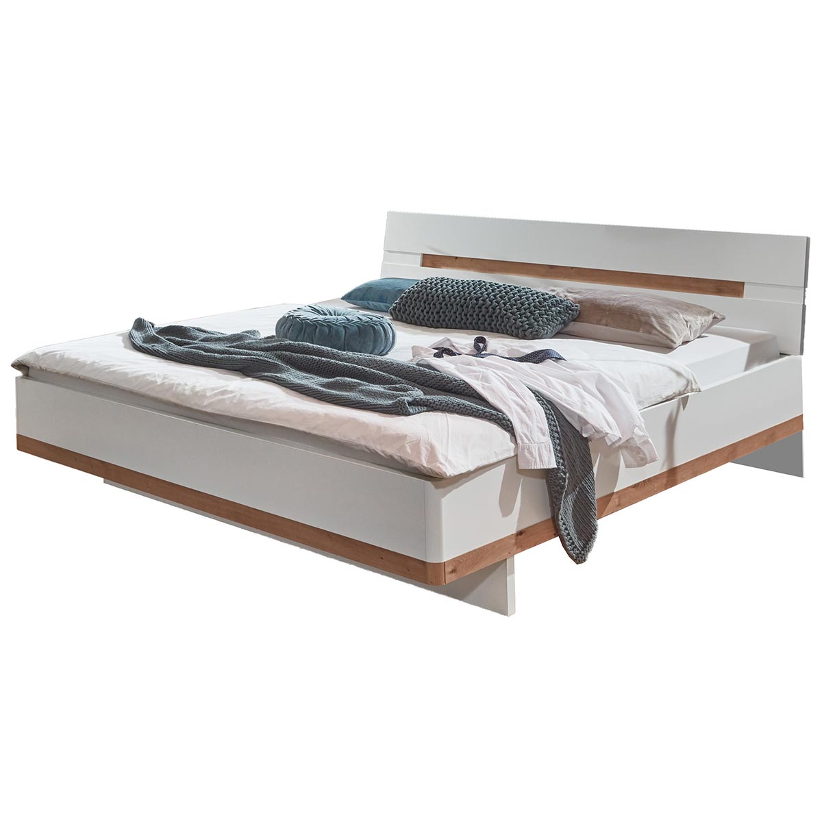Wimex Gibraltar Futonbett 180 x 200 cm Weiß/Artisan-Eiche Dekor