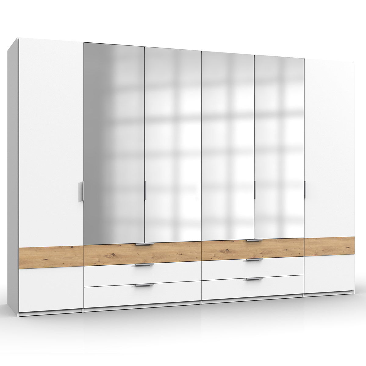 Wimex Gibraltar Kleiderschrank 270 cm Weiß/Artisan-Eiche Dekor