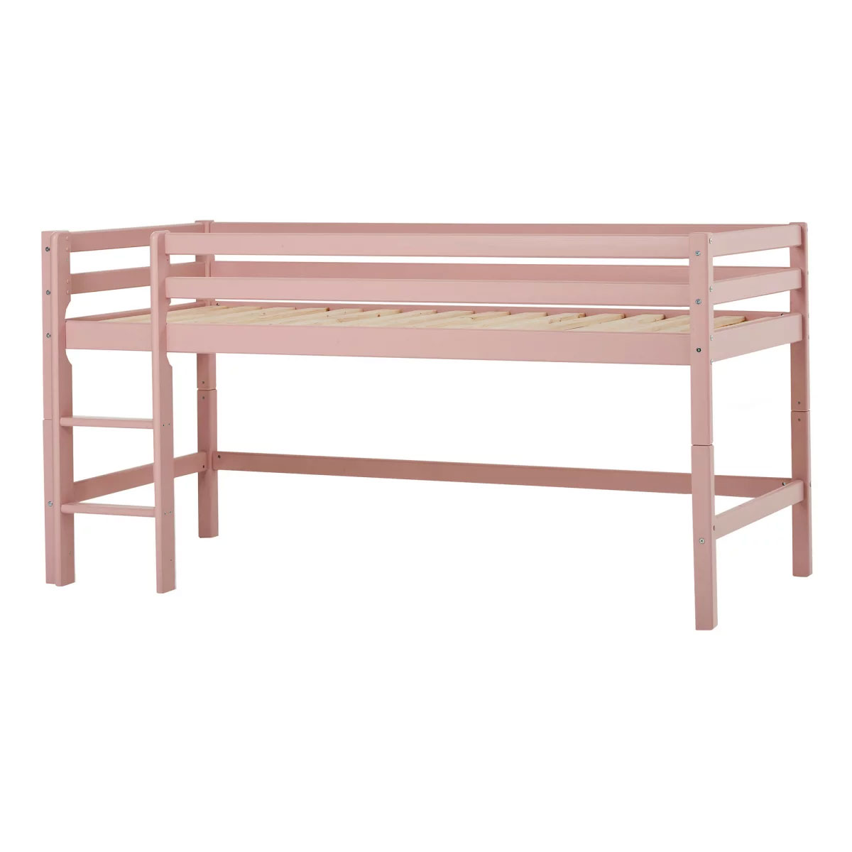 Hoppekids Halbhohes Bett ECO Dream Pale Rose 90 x 200 cm | zum Toppreis