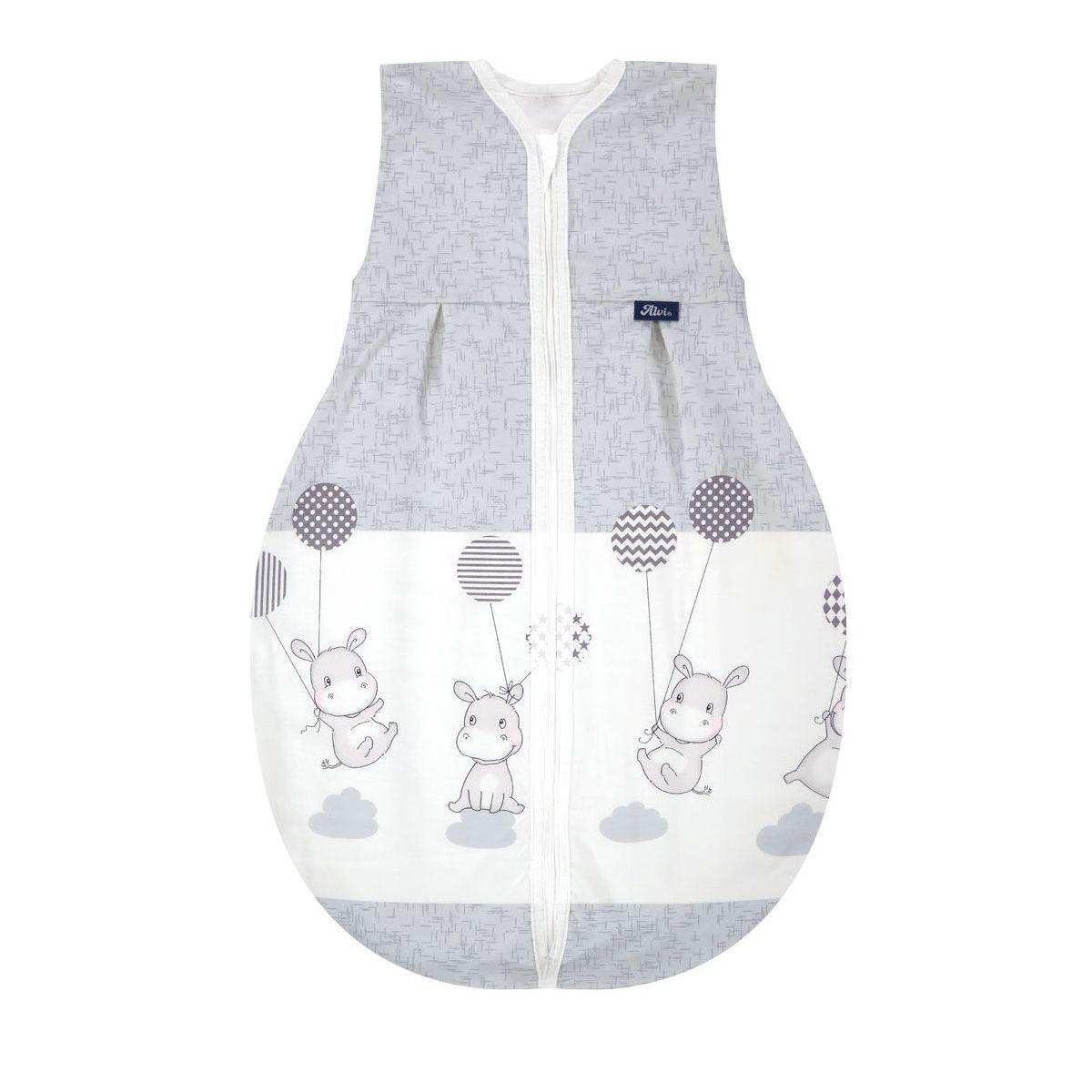 Alvi Kugelschlafsack Molton Hippo Größe 70-110 cm wählbar