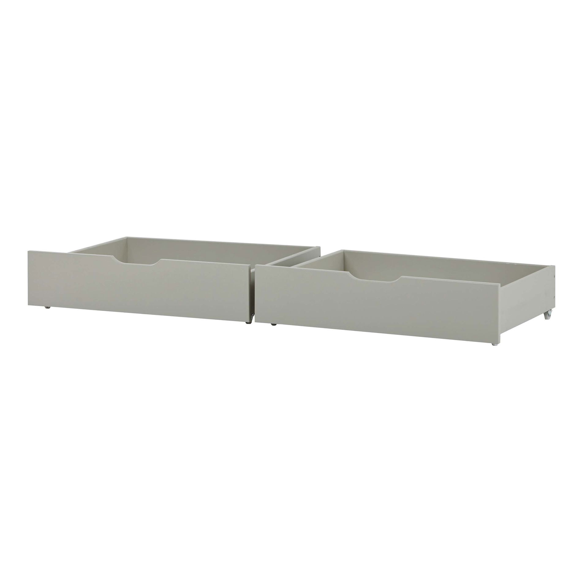 Hoppekids Bettschubladen auf Rollen (2er-Set) für Juniorbetten 70x160cm Dove Grey