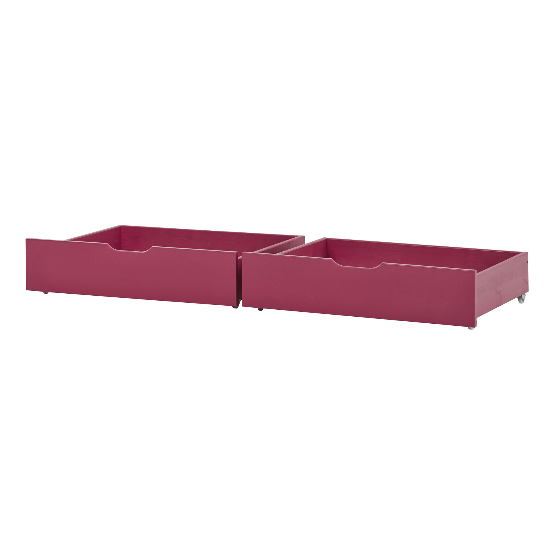 Hoppekids Bettschubladen auf Rollen (2er-Set) für Juniorbetten 70x160cm Baroque Rose
