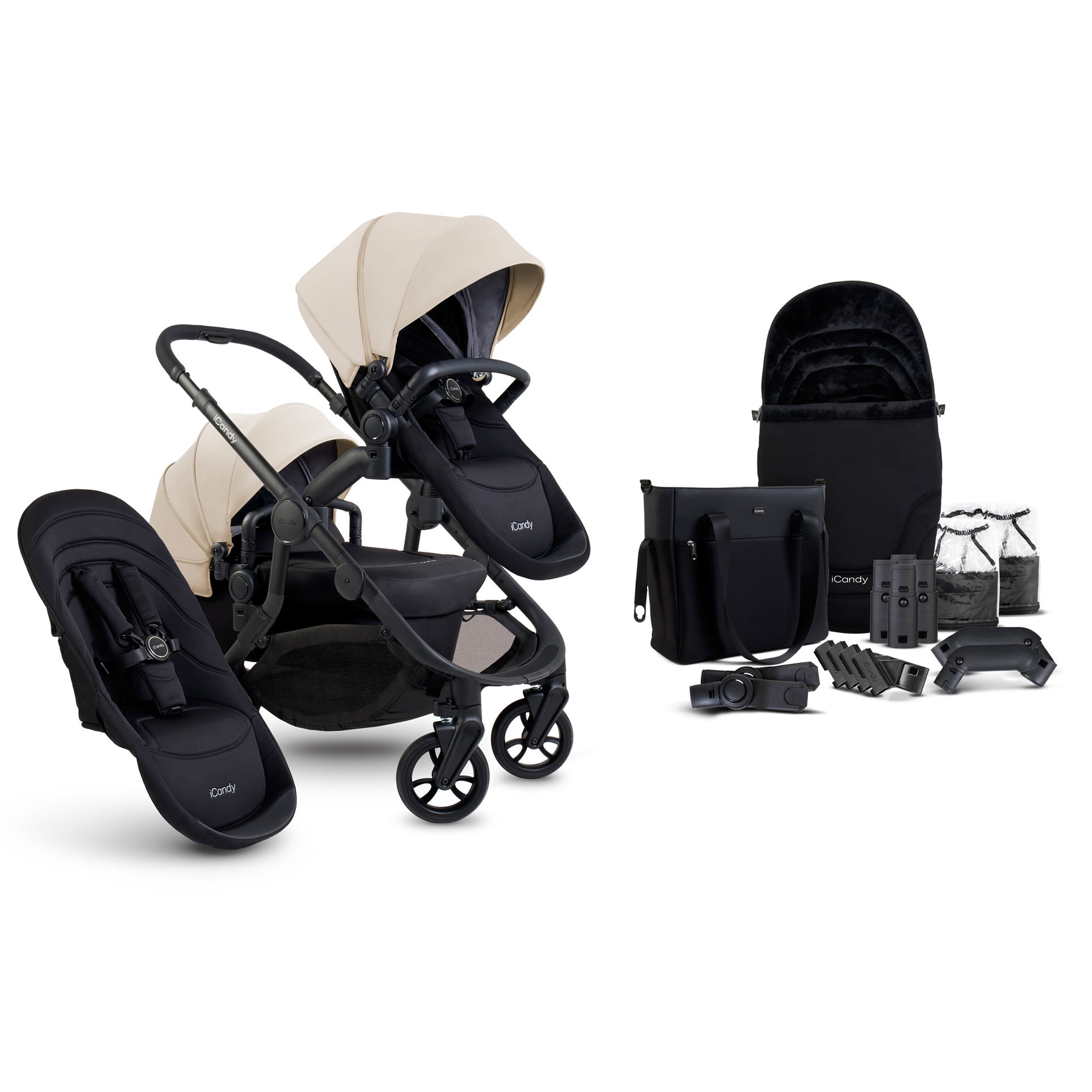 iCandy Orange 4 Single Complete Latte/Black Bundle