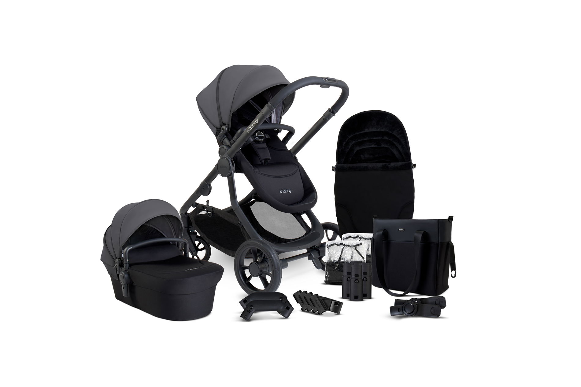 iCandy Orange 4 Single Complete Fossil/Black Bundle