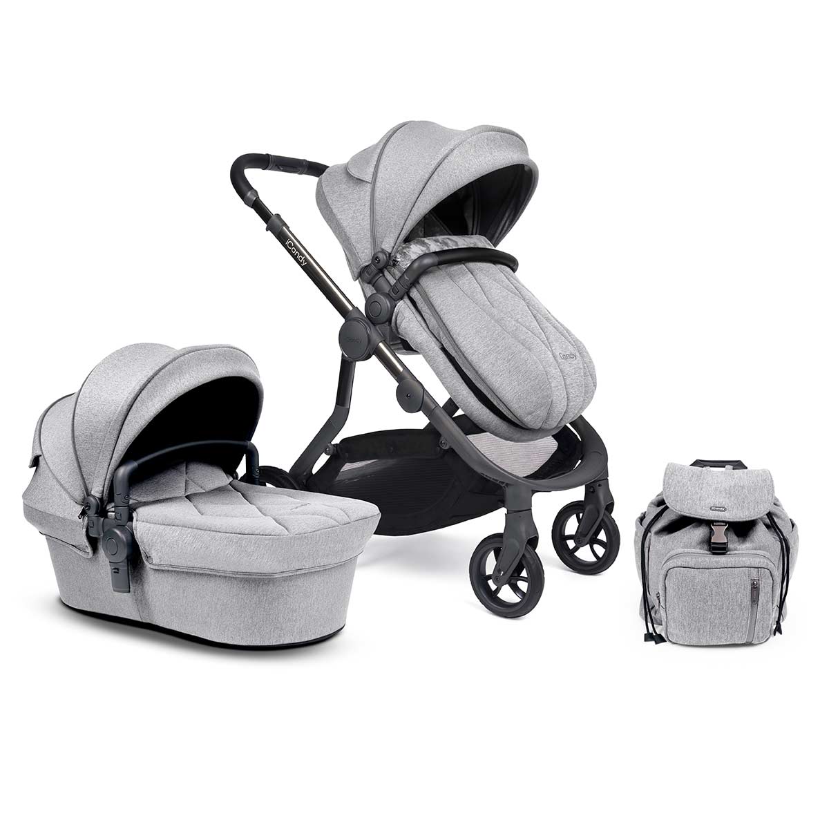 iCandy Orange Combo Light Slate Marl Phantom Kinderwagen flexibel | inkl. praktischem Zubehör