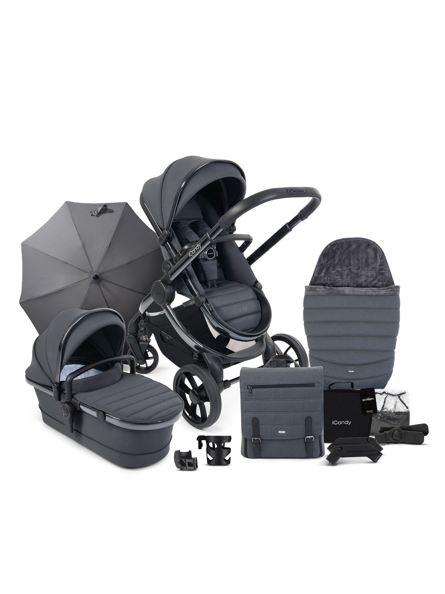 iCandy Peach 7 Complete Bundle Dark Grey