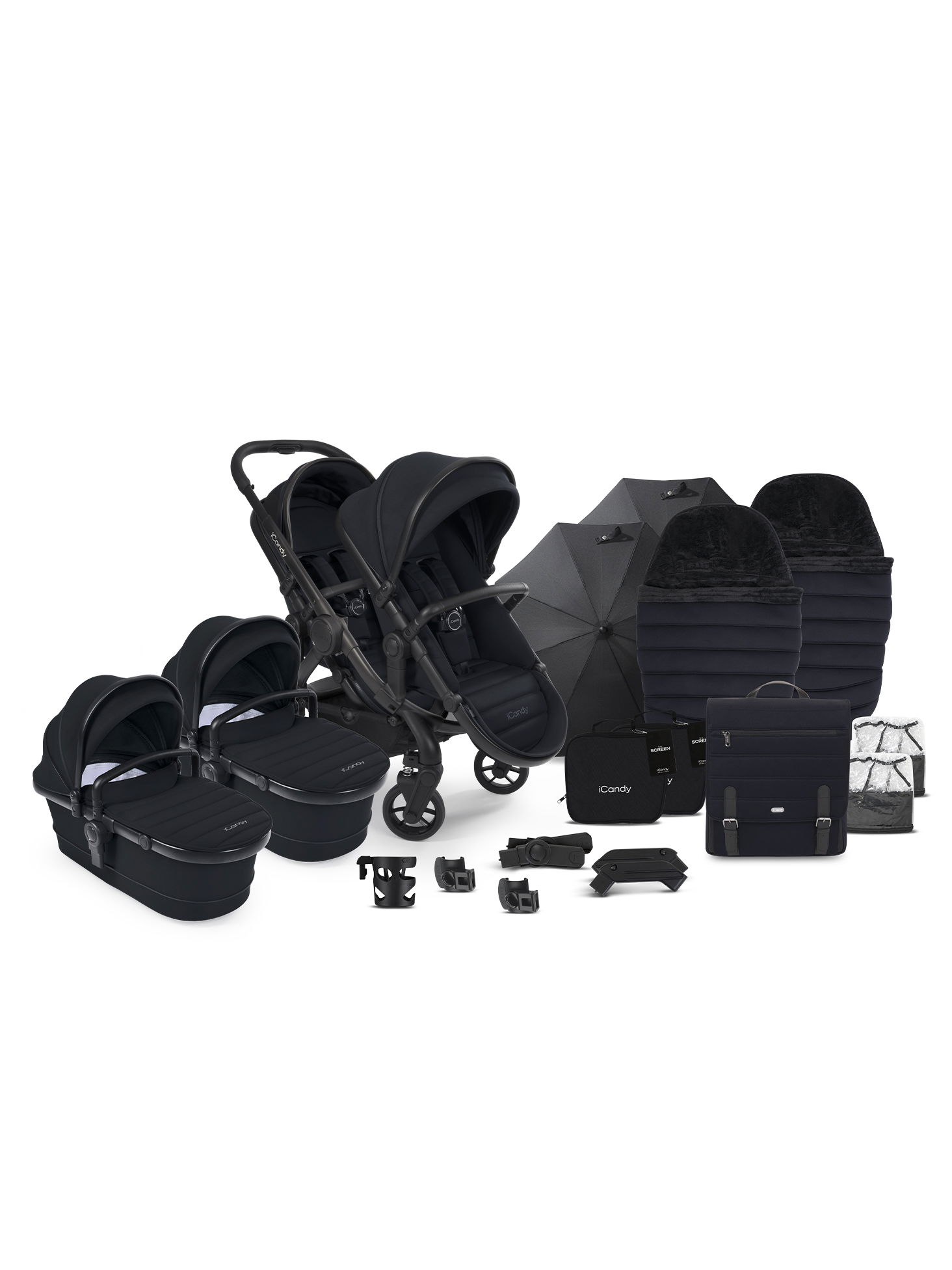 iCandy Peach 7 Twin Complete Bundle Black