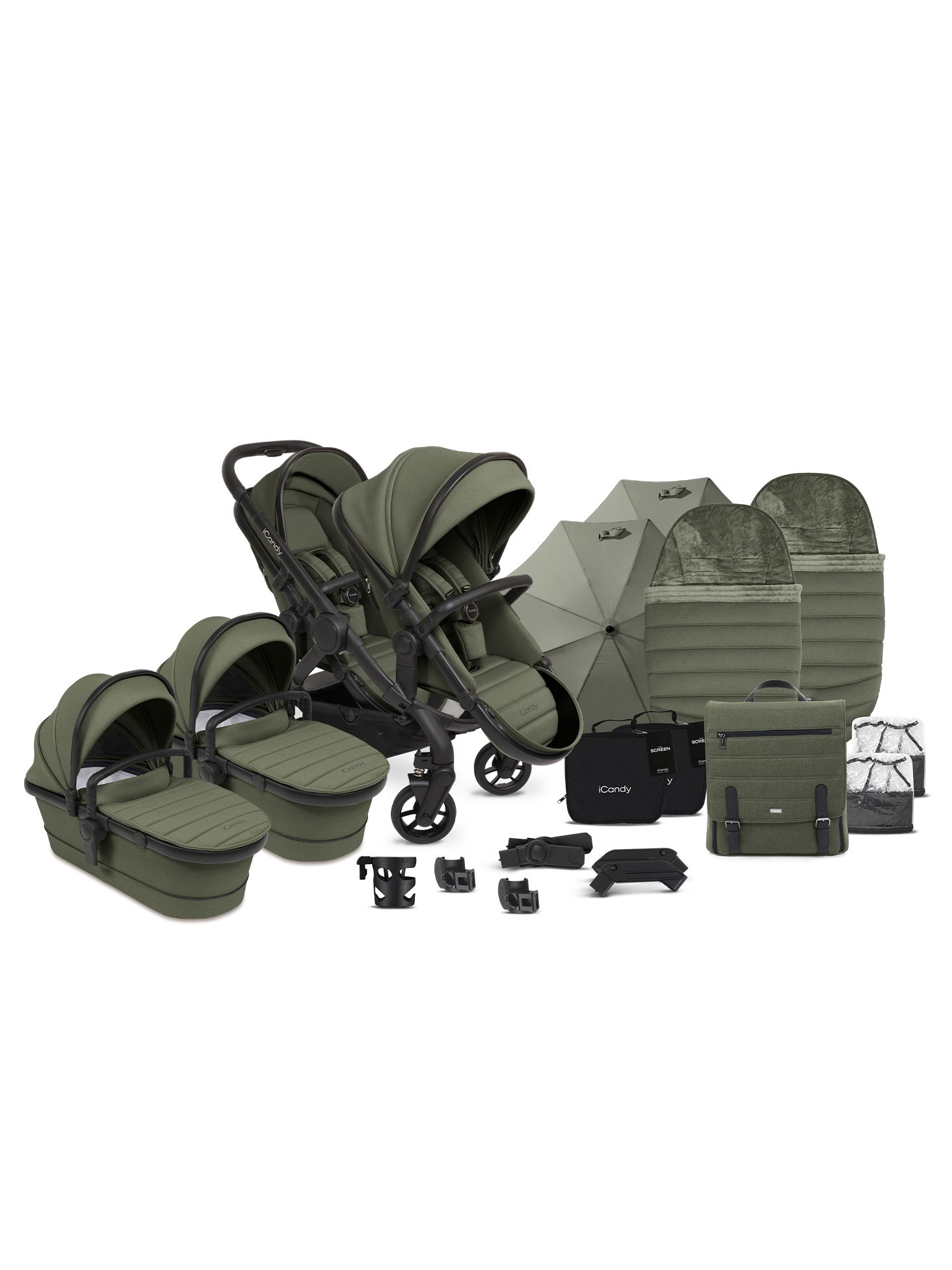 iCandy Peach 7 Twin Complete Bundle Ivy