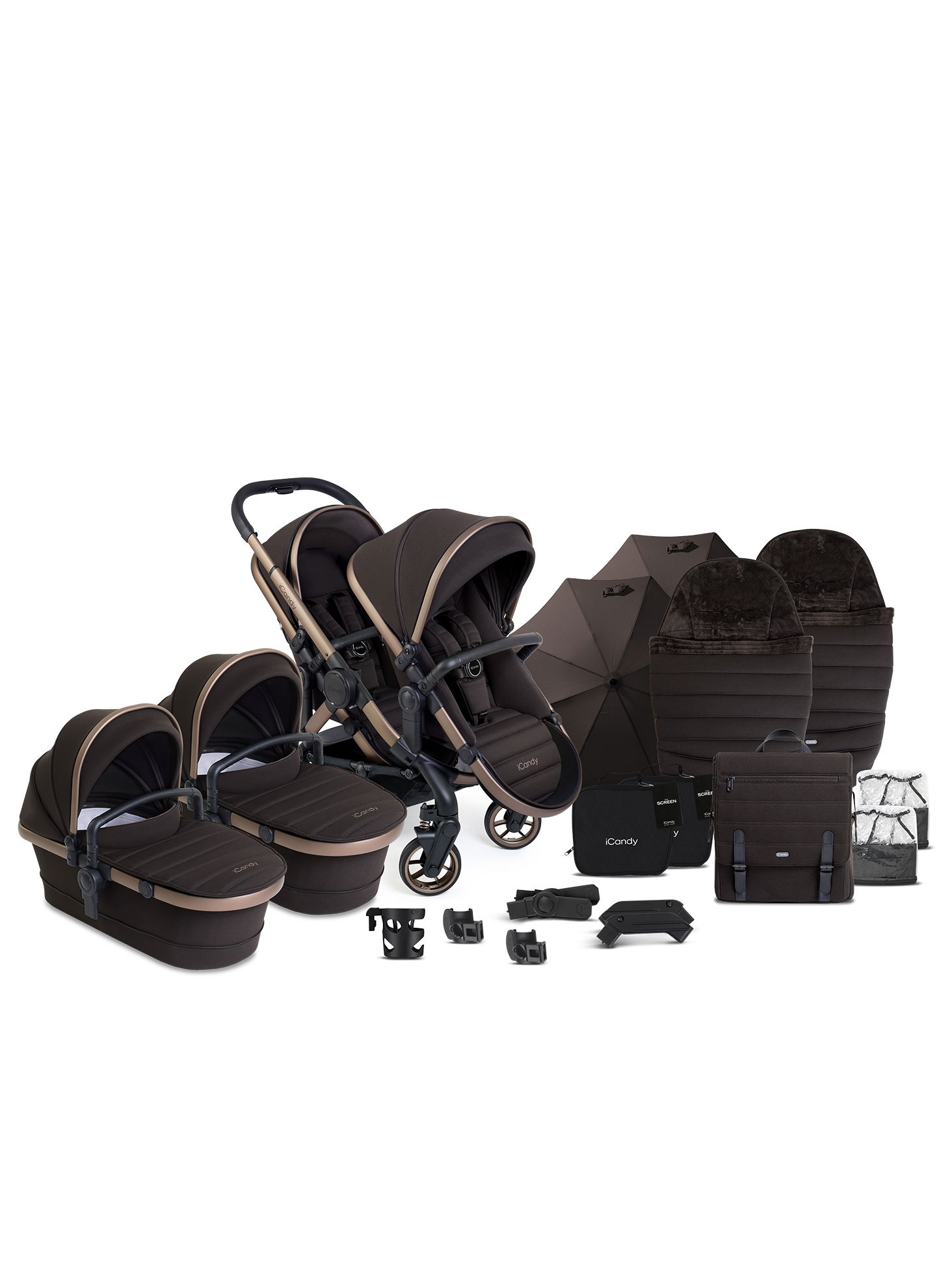 iCandy Peach 7 Twin Complete Bundle Pecan