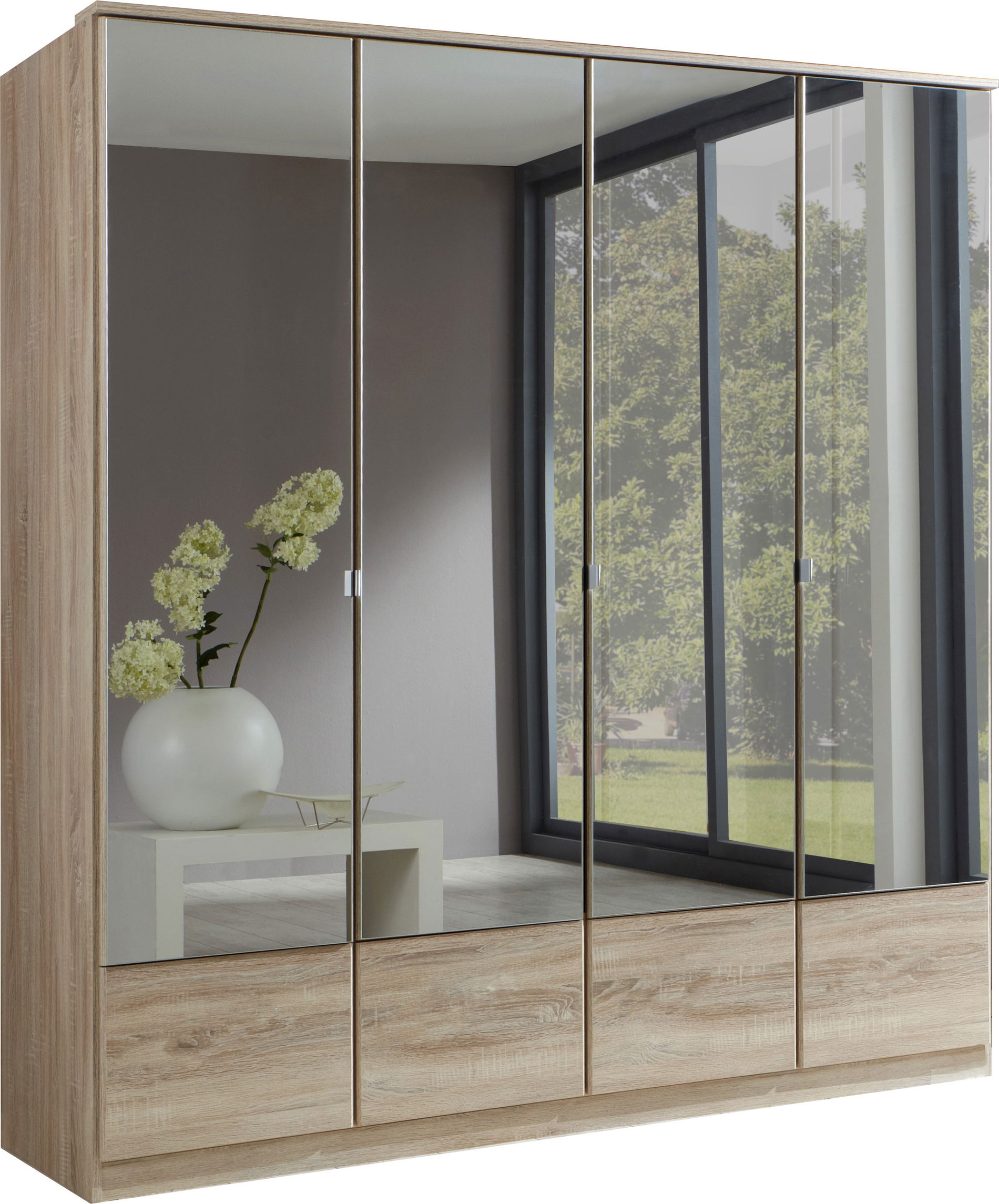 Wimex Imago Kleiderschrank 4T Eiche sägerau-Nachbildung