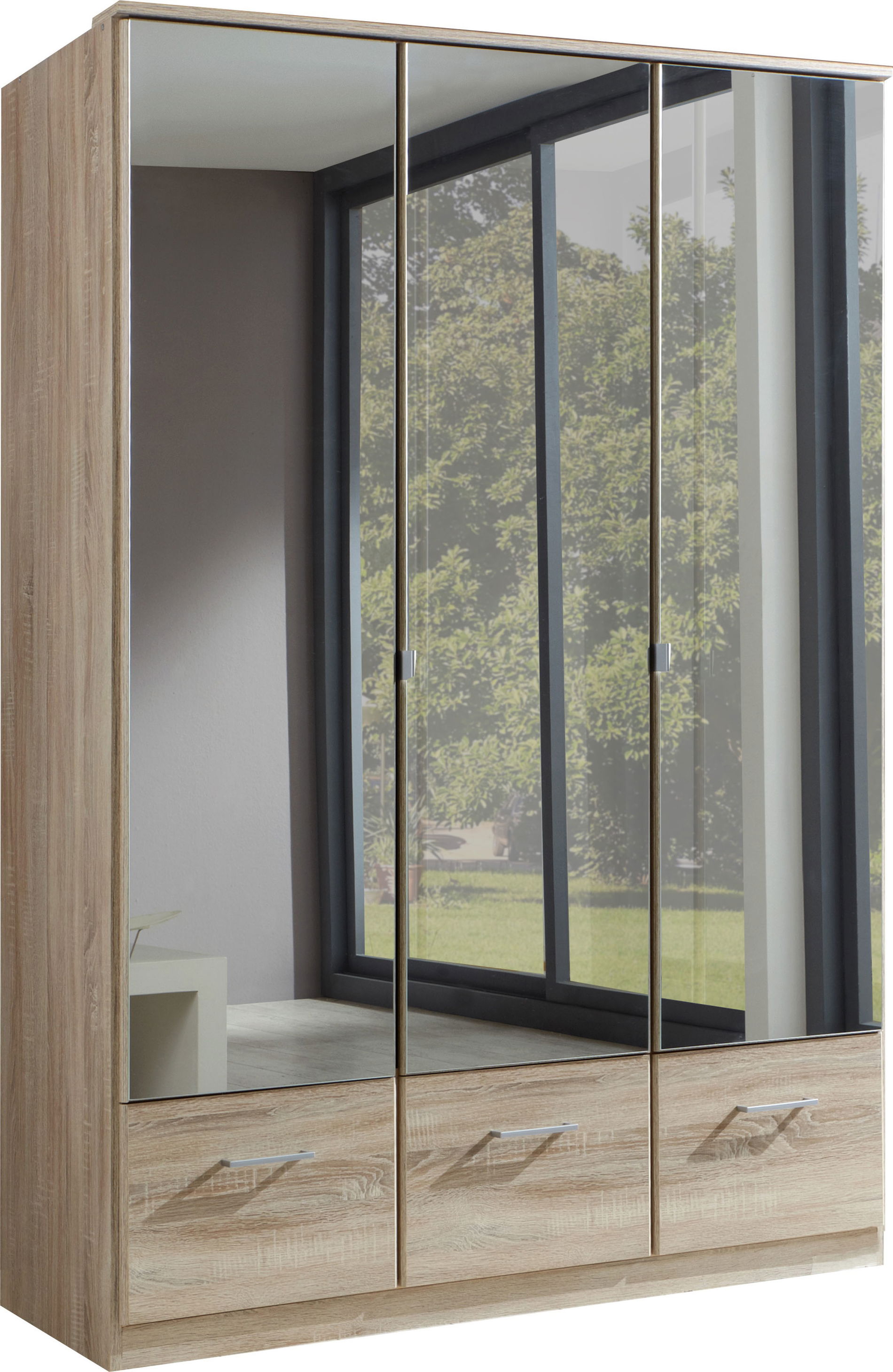 Wimex Imago Kleiderschrank 3T 3S Eiche sägerau-Nachbildung