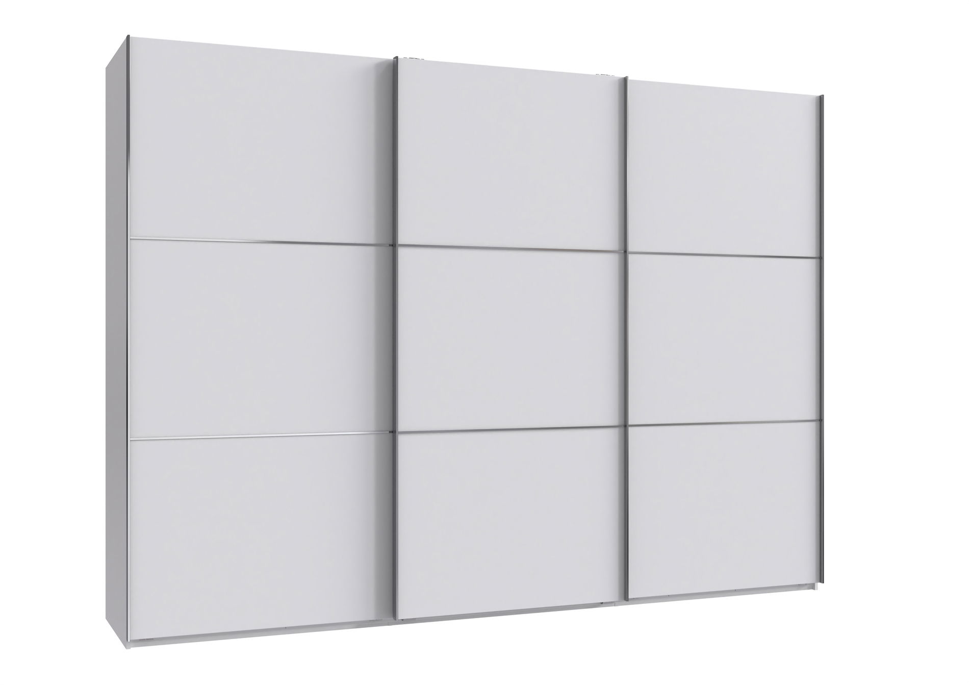 Wimex indiana A Schwebetürenschrank 300 cm Weiß/Edelstahl-farbig
