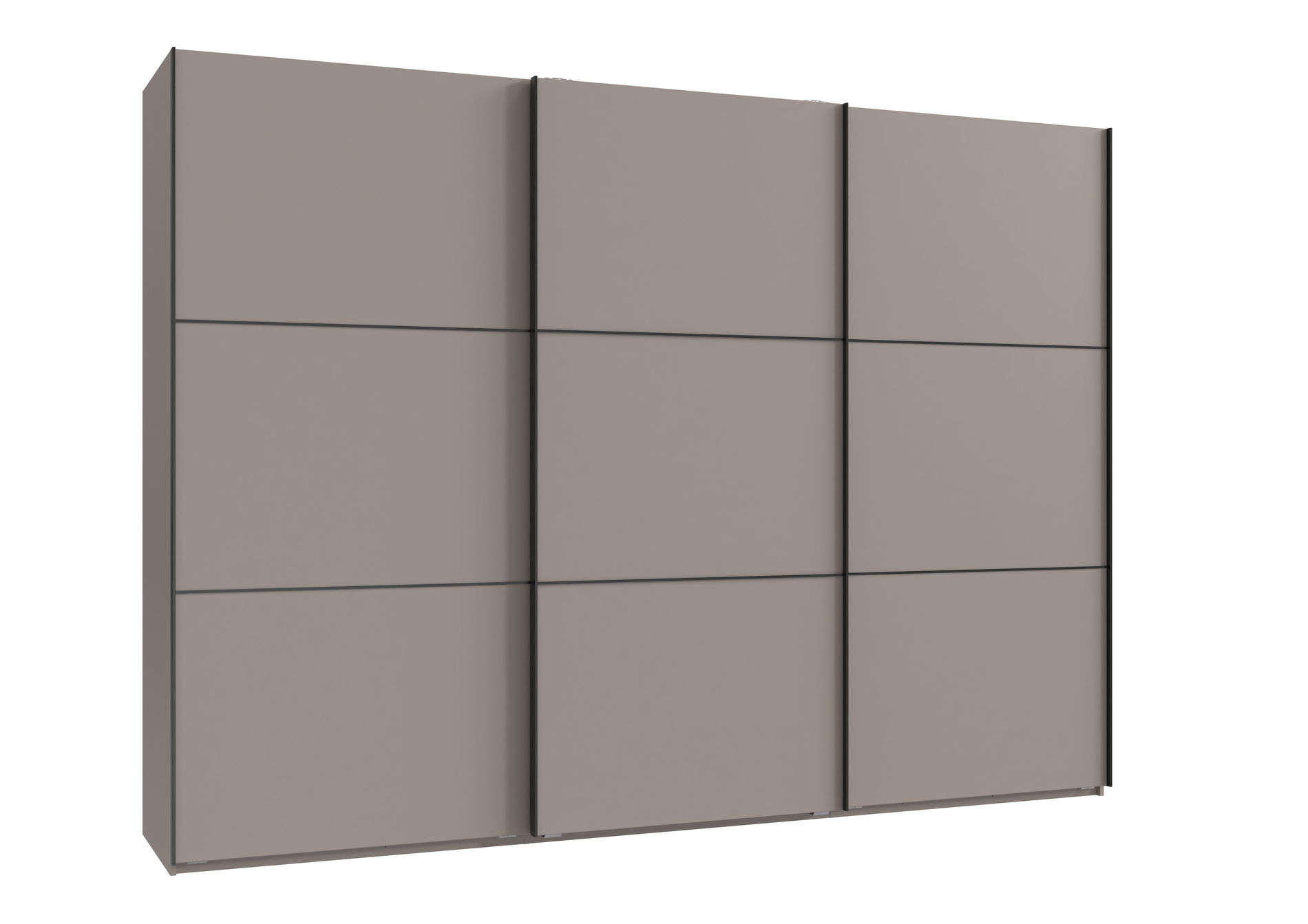 Wimex indiana A Schwebetürenschrank 300 cm Saharagrau/Schwarz