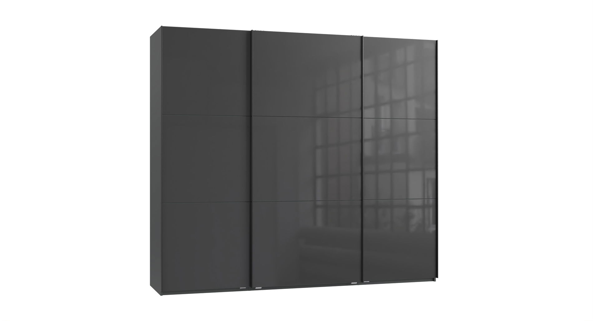 Wimex indiana C Schwebetürenschrank 250 cm Grey/Schwarz