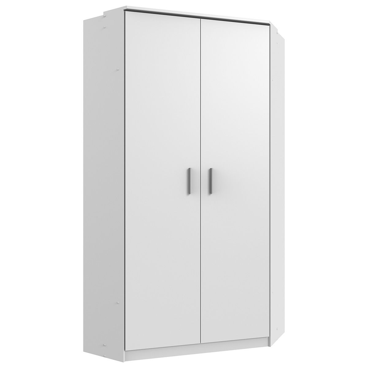 Wimex Joker Eckschrank 120 x 120 cm Weiß/Eiche sägerau Dekor
