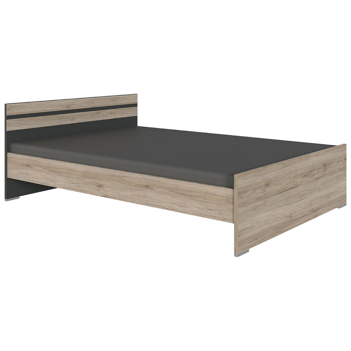 Wimex Joker Bett 120 x 200 cm San Remo-Eiche Dekor/Graphit