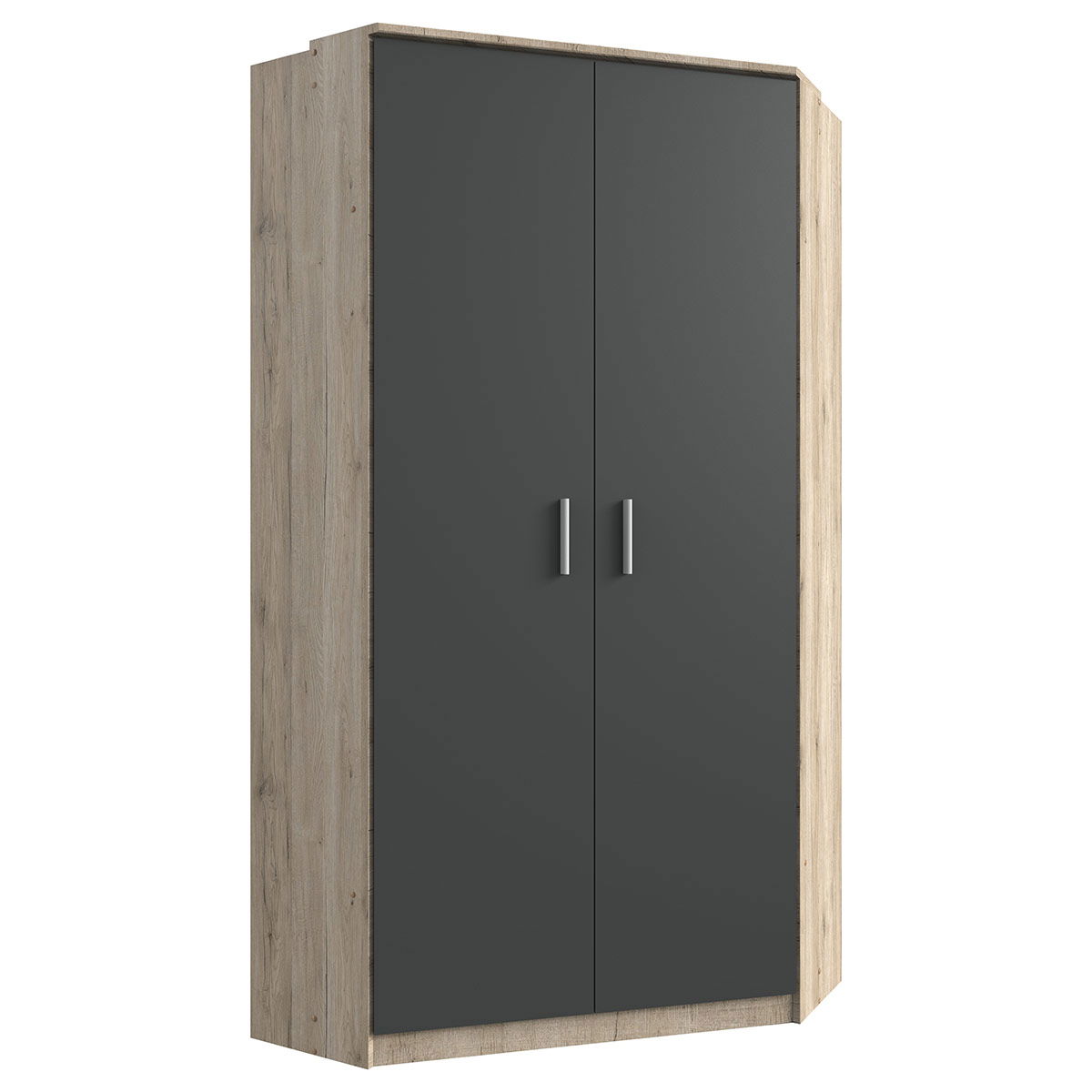 Wimex Joker Eckschrank 120 x 120 cm San Remo-Eiche Dekor/Graphit