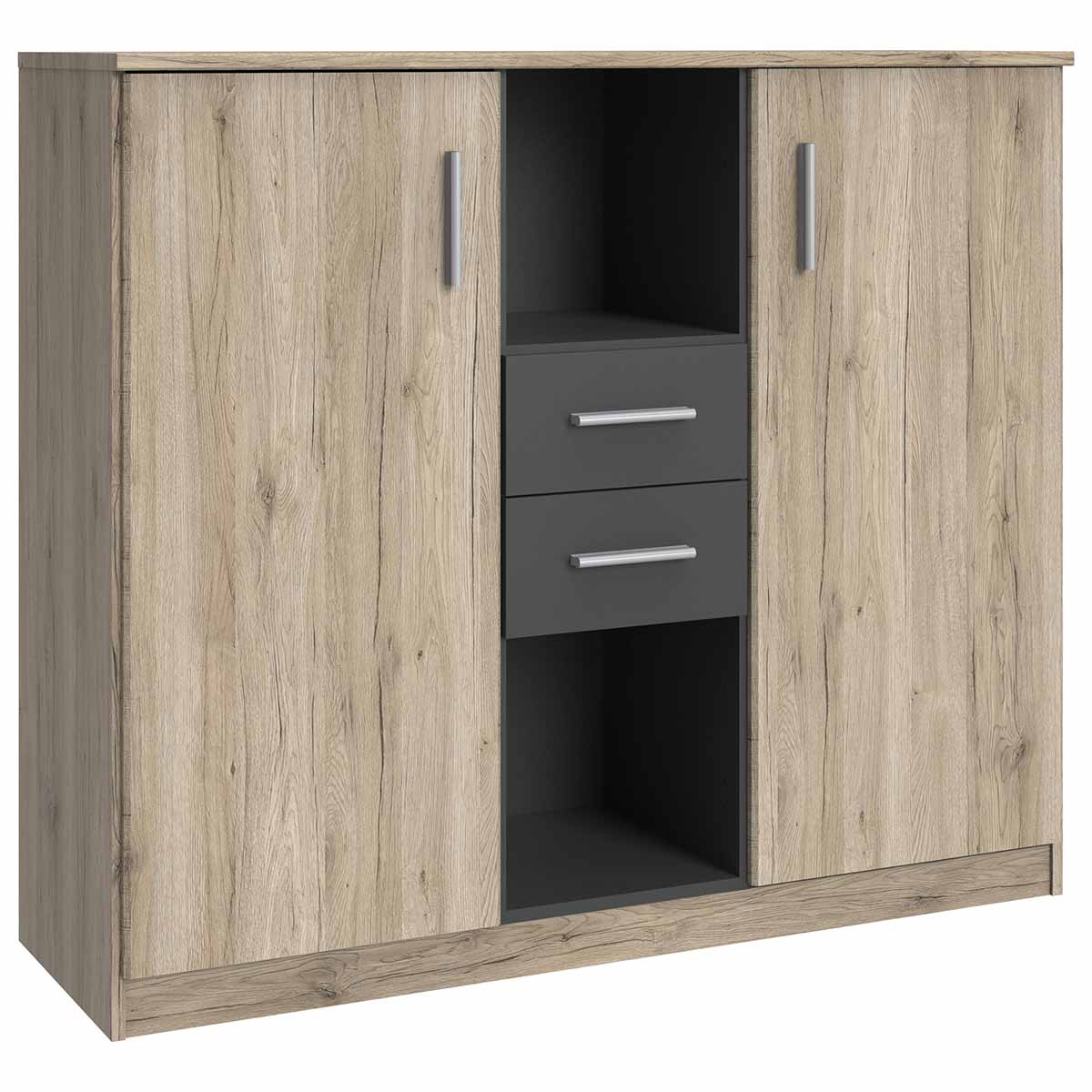 Wimex Joker Highboard San Remo-Eiche Dekor/Graphit