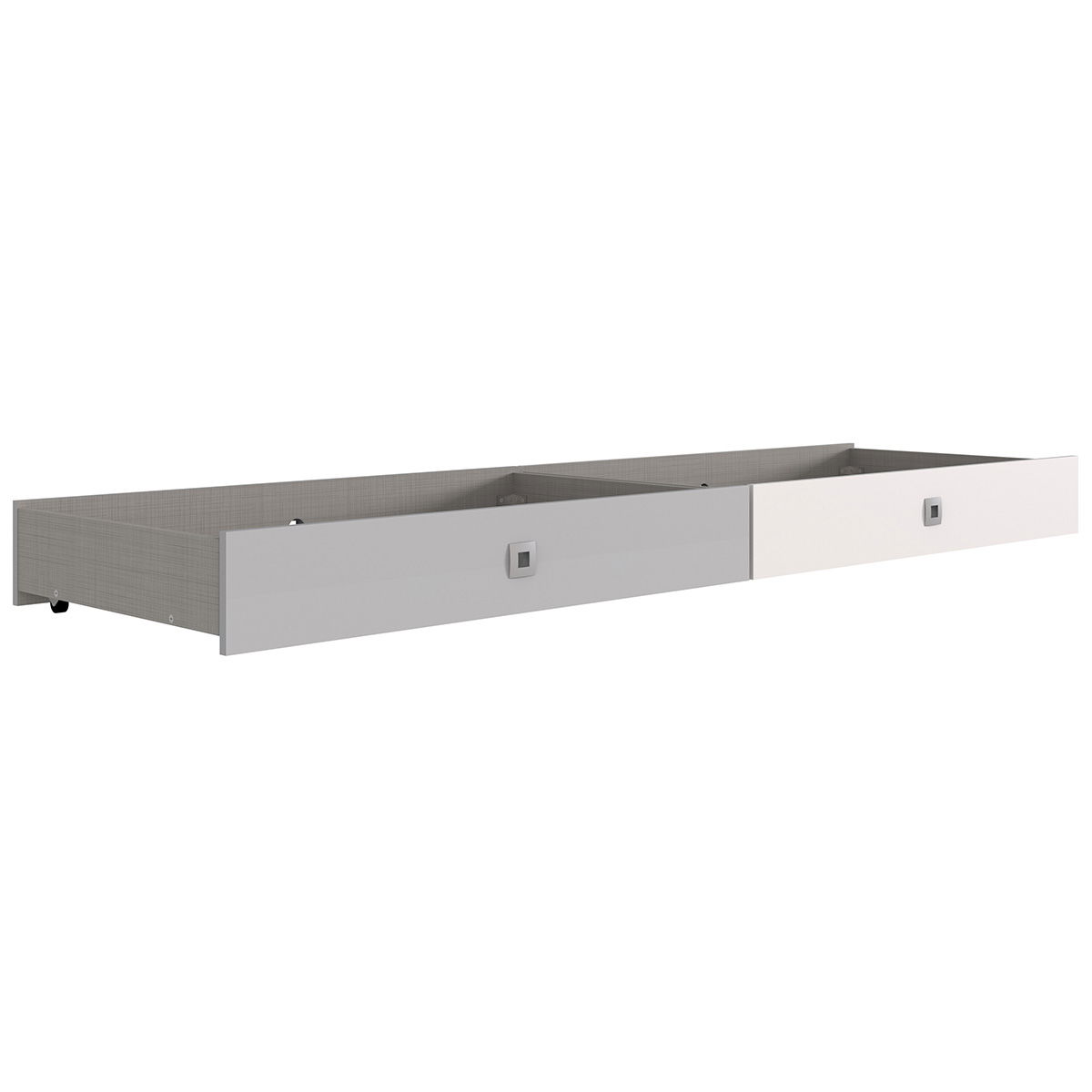 Wimex Joker Bettschubkästen 2er Set Weiß/Light grey