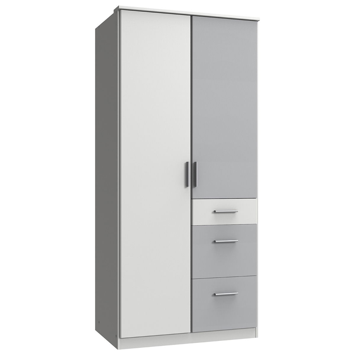 Wimex Joker Kleiderschrank 91 cm Weiß/Light grey