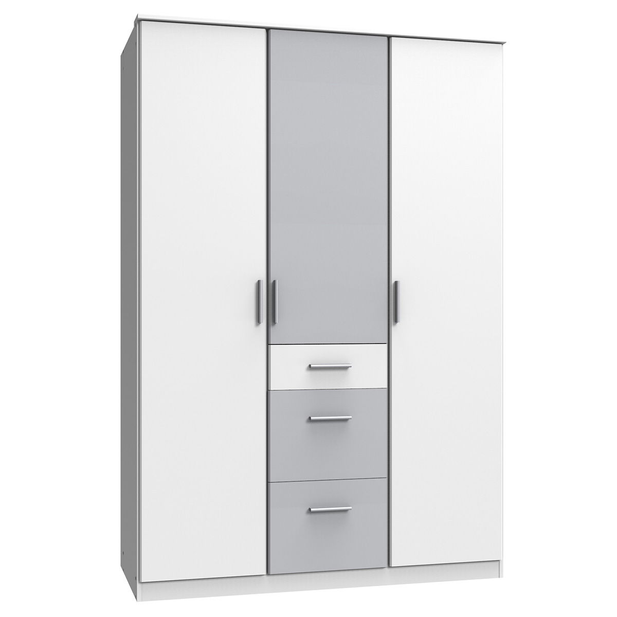 Wimex Joker Kleiderschrank 135 cm Weiß/Light grey