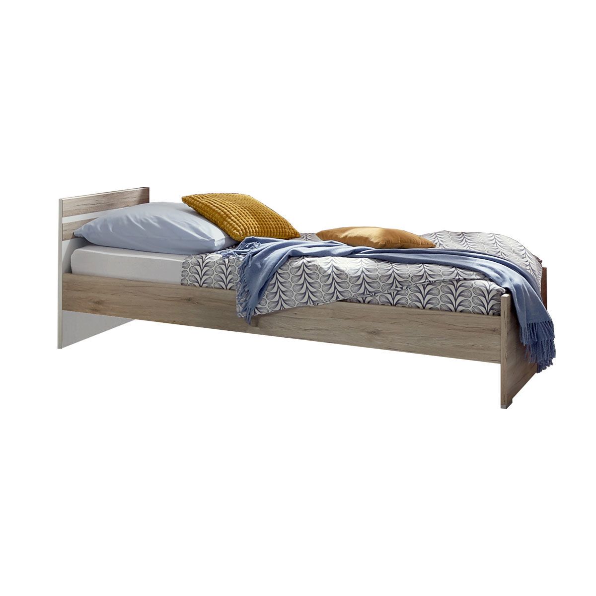 Wimex Joker Jugendbett 90x200 cm San Remo-Eiche-Nachbildung / Weiß