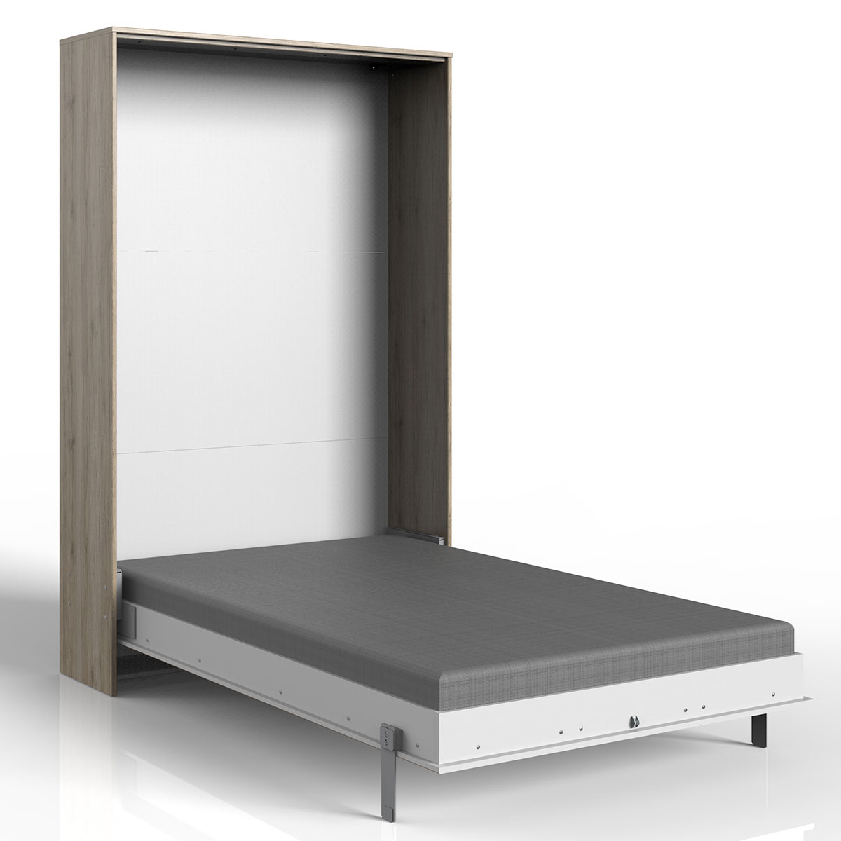 Wimex Juist Klappbett vertikal 120 x 200 cm Weiß/San Remo-Eiche Dekor